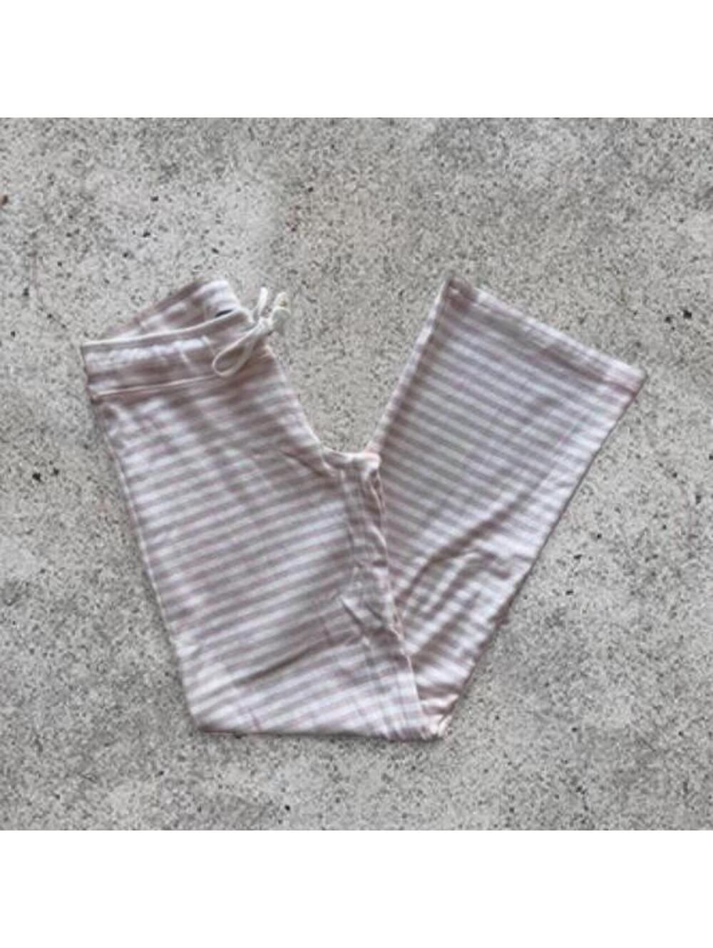 Brandy Melville pink and white striped hilary pants